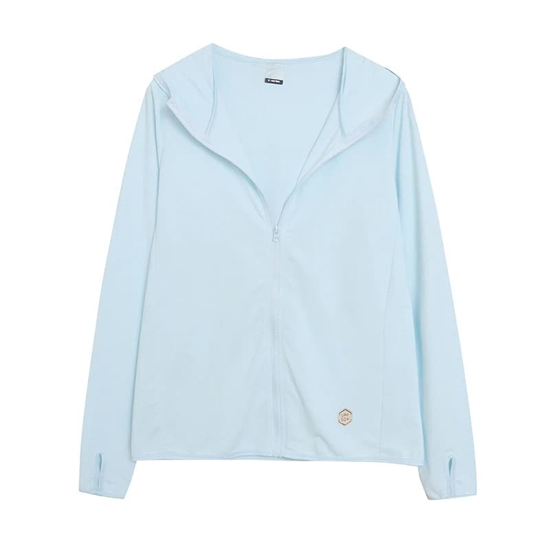 Outdoor Casual Long Sleeve Hooded Sun Protection Jacket Zipper Pocket Loose Fit Polyester Spandex Blend Unisex Polyester Fiber