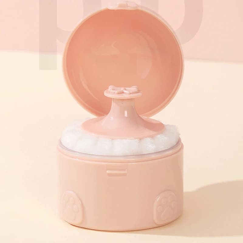 NUOVO* Contenitore Vuoto a Forma di Orso per Polvere per Neonati, Scatola Multifunzionale per la Conservazione e il Riempimento di Polvere, Contenitore Vuoto per Puff per Bambini
