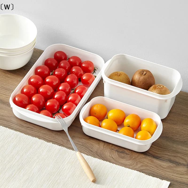 〔W〕Set di 5 Contenitori per Alimenti da 800ml per Frigorifero, Scatole Sigillate Speciali per Cucina e Congelatore, Contenitori per Frutta, Verdura e Carne Fresca