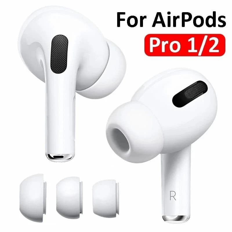 Silicone Ear Tips For Apple Airpods Pro 1/2 Protective Earplugs Earbuds Cover Noise Reduction Hole Ear-pads For Air Pods Pro 2 1