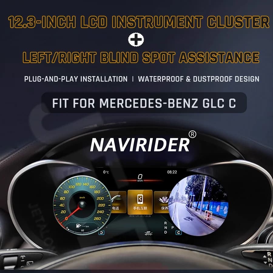 12.3 "Update Smart Cluster Tachymeter Cluster Tool For Mercedes Benz GLC Class C 2015-2018 NGT 5.0 LCD Screen Dashboard