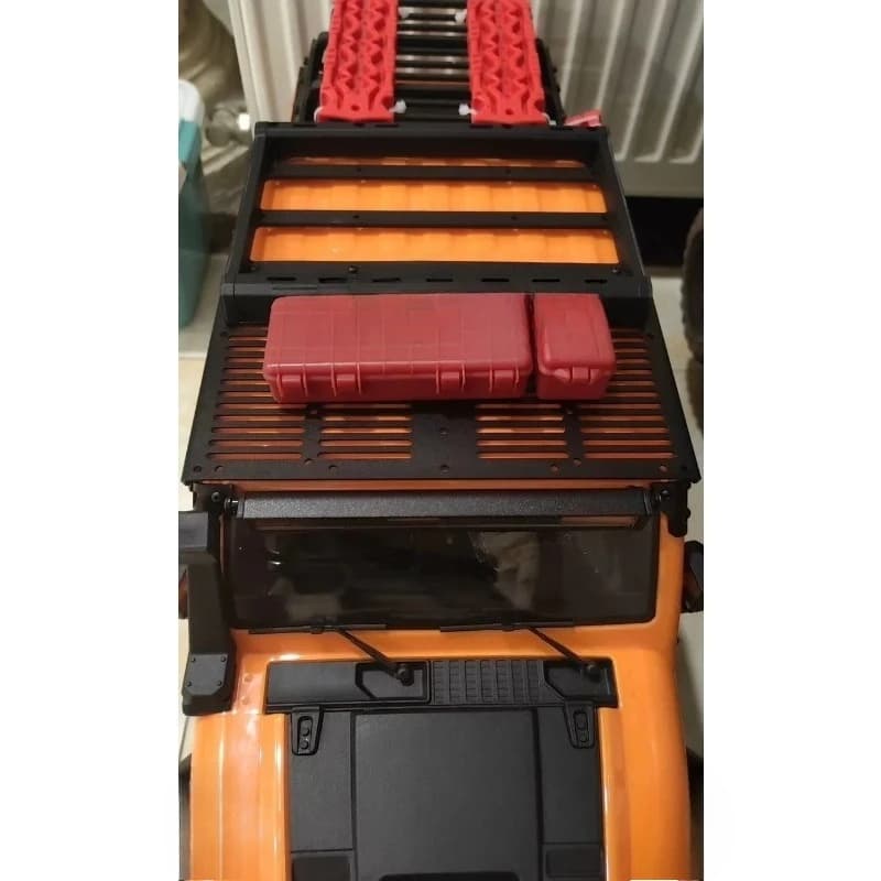 Drill Mount Upgrade Part Metal Roof Rack for CROSSRC EMO XL X3 X5 1/8 Scale Model RC Crawler, Stainless Steel Luggage Carrier,