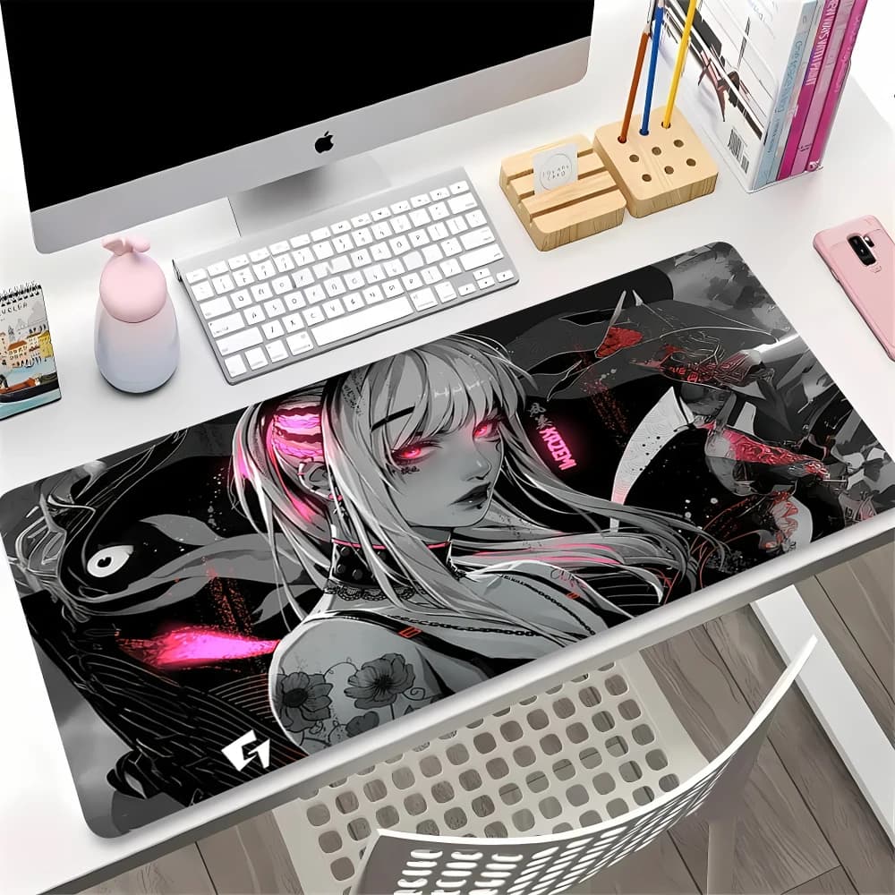 Kazemi Tappetino per mouse grande per giocatori YUki Aim Tappetini per scrivania per computer da gioco Tappetino per mouse ergonomico Scrivanie Tastiera Accessori per uffici Tappeti