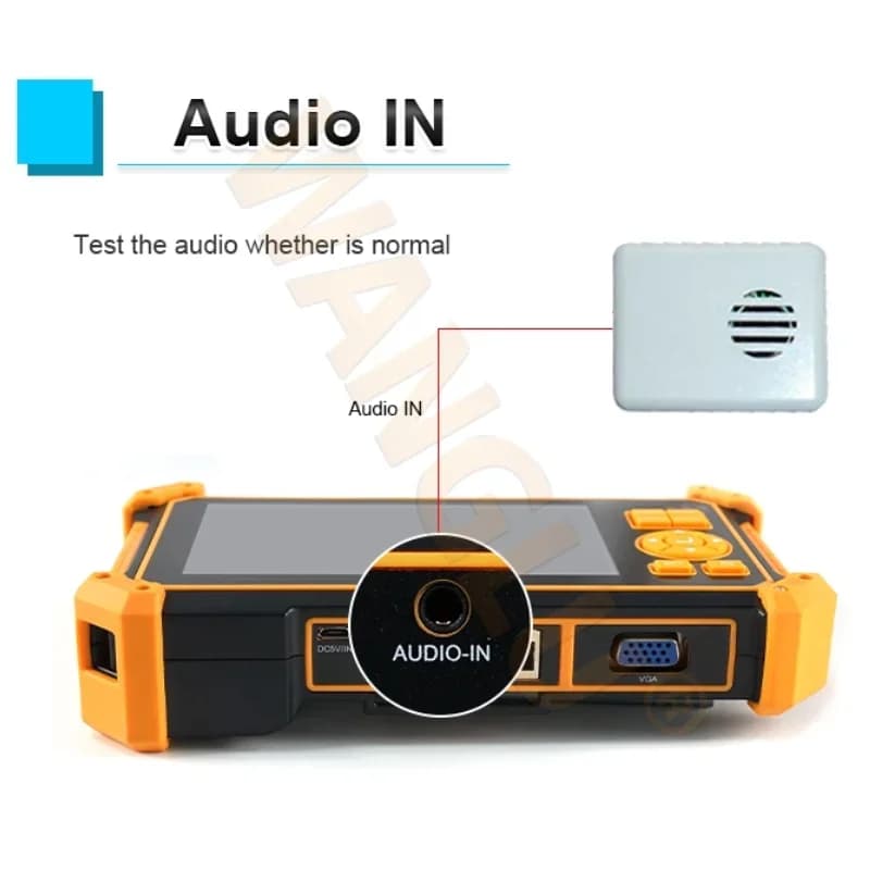 HD3100 5 Inch 8MP CCTV Camera Tester AHD Video Monitor CVI CVBS Portable UTP PTZ Input Cable HDMI Tracer LED Lighting