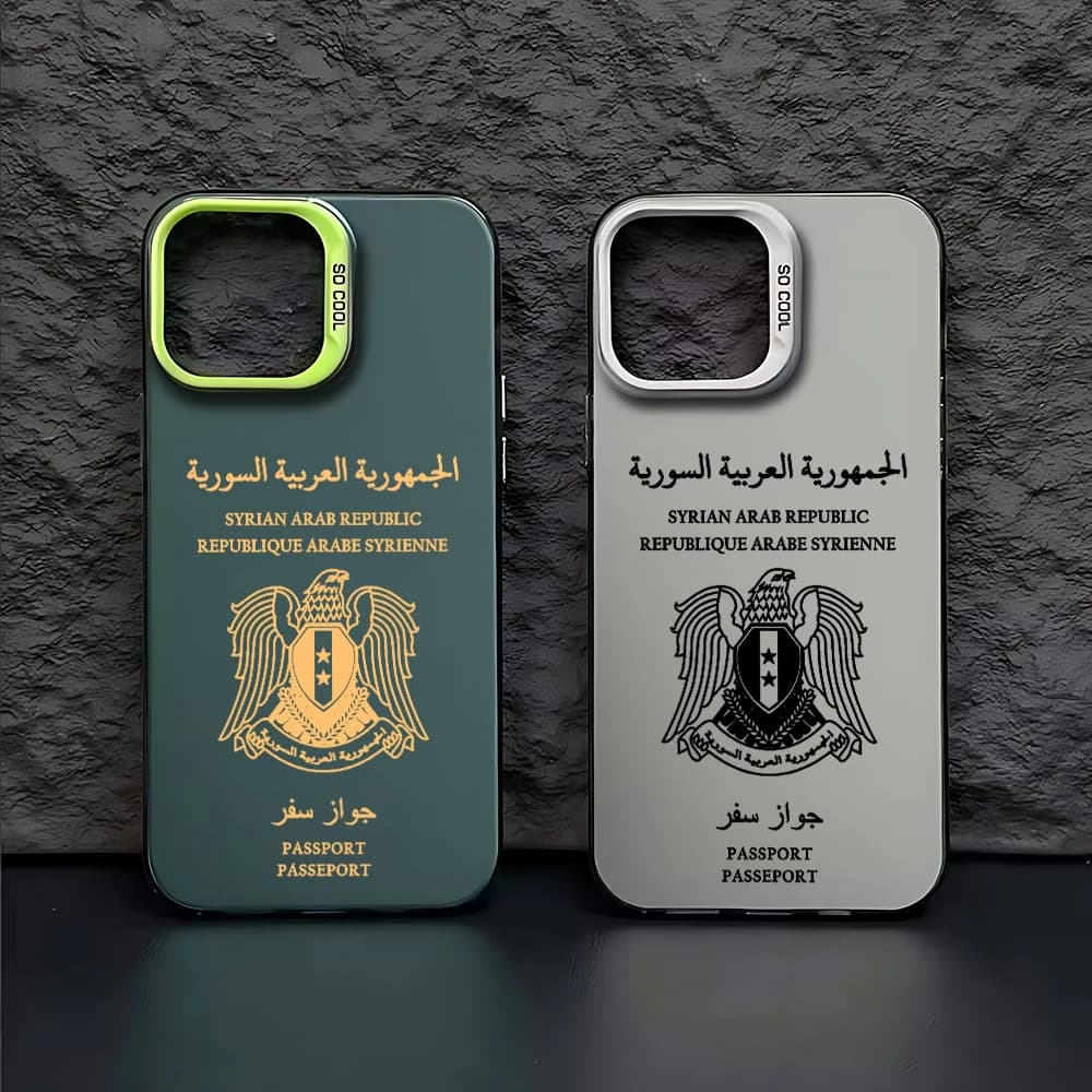 Custodia per telefono Passaporto Siria per iPhone 16 15 14 13 12 11 Pro Max X XR XSMAX 8 7 Plus Cover posteriore antiurto opaca Candy