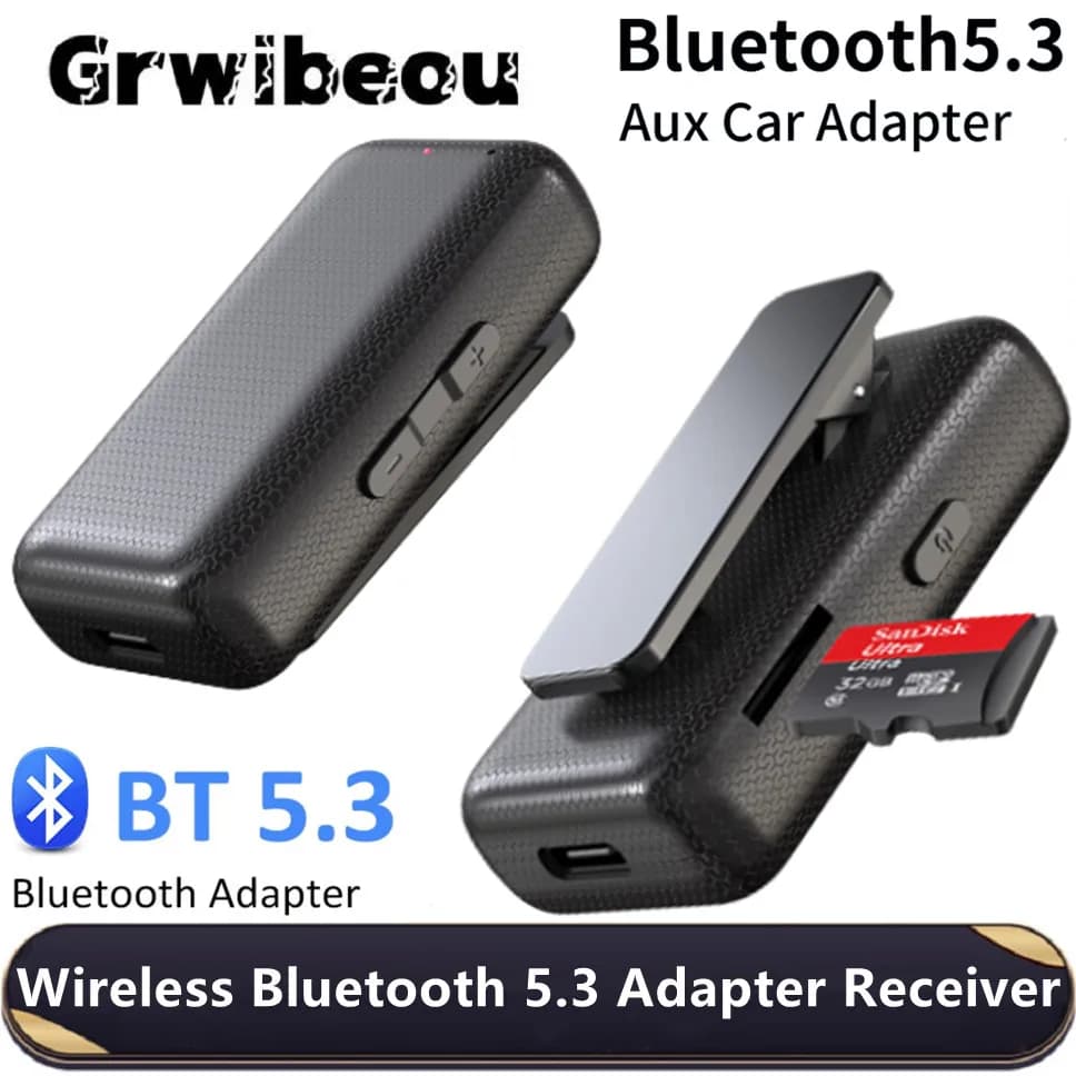 Bluetooth Adapter 5.3 Dongle Jack AUX 3.5 mm Bluetooth Car Adapter for Wired Headphones TV Speaker for Car MP3 Player Audio Receiver