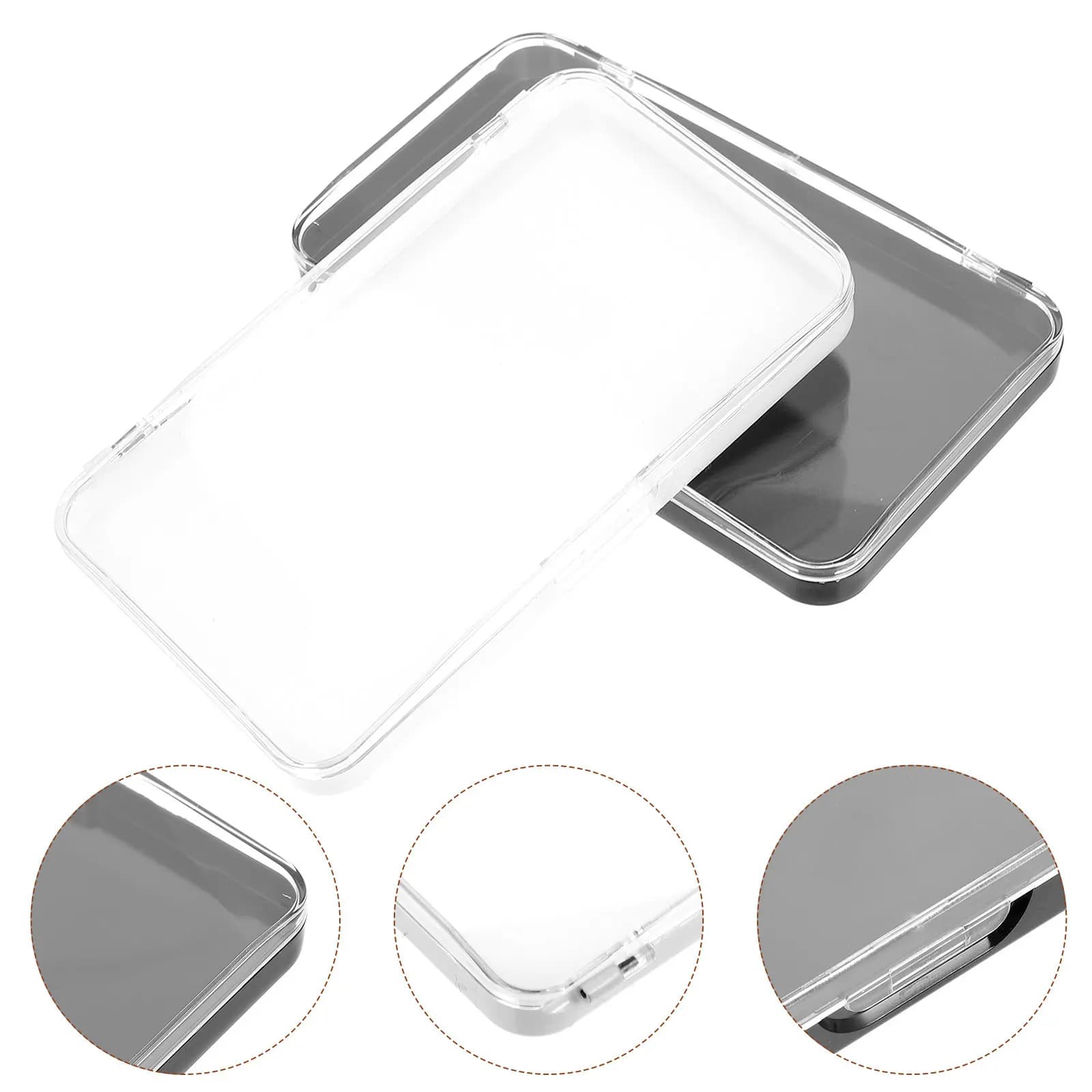Set di 4 Scatole Porta Ciglia Finte, Custodia Compatta con Finestra Trasparente, Espositore Portatile per Ciglia Finte