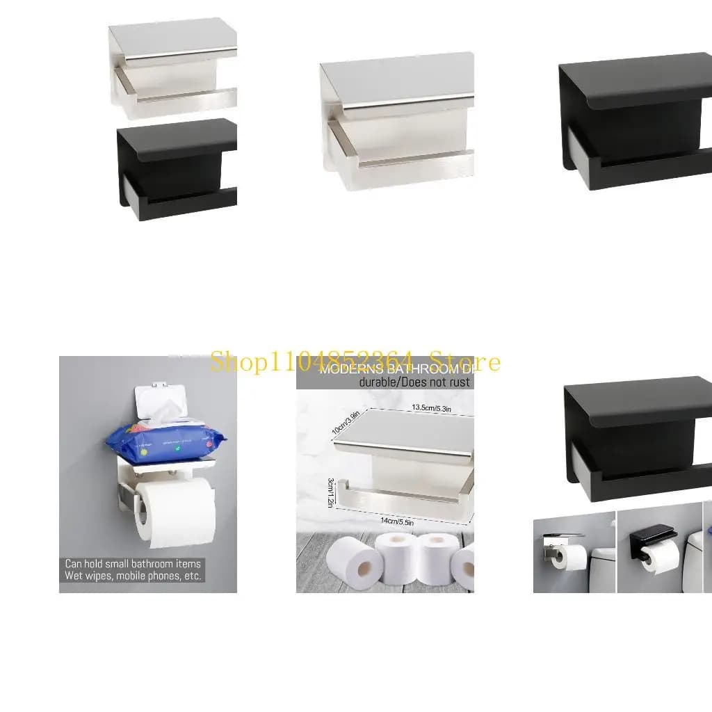 652F Porta della carta da toilette a portata singola con tessuto a rotolo con per bagno in cucina vassoio