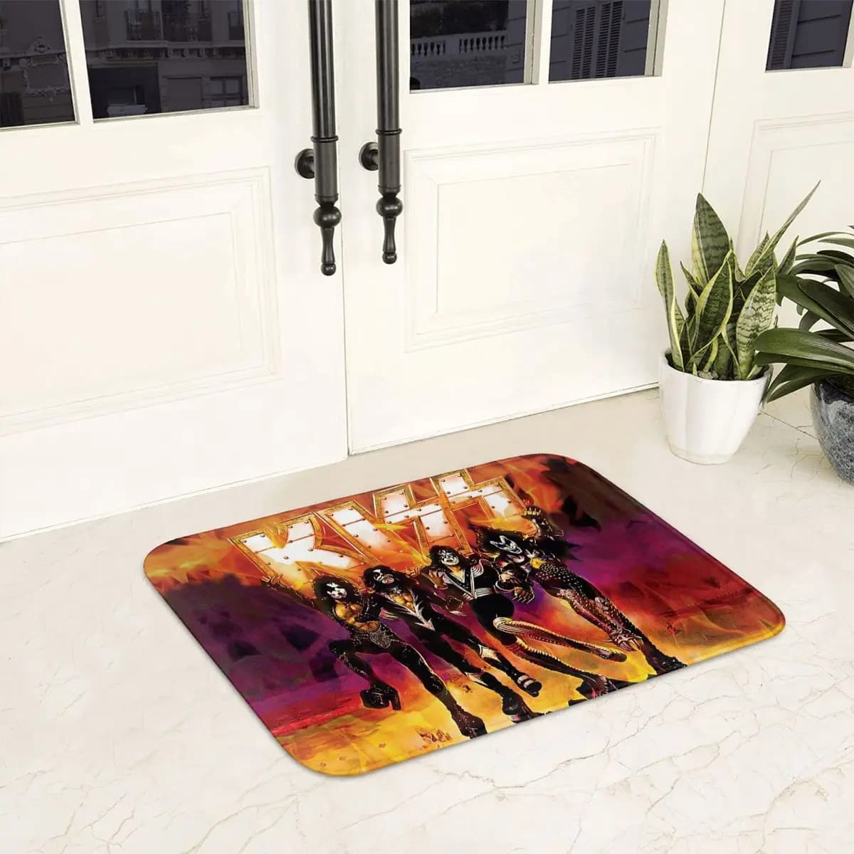 KISS The Band Rock And Roll Zerbino Anti-slip Cooking Mat House Bathroom Living Room Mats