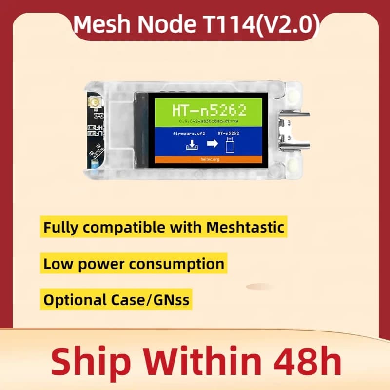 Heltec T114 V2 Meshtastic Tracker Nordic nRF52840 SX1262 LoRaWAN Arduino Positioning Development Card Low Power TFT Display BLE