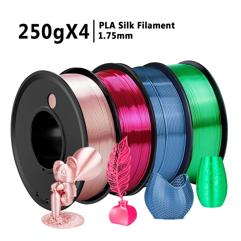 250gx4 PLA Silk Pink Filament Wire 1.75 mm 3D Printer Material Pink 250 g, 500 g, 1 kg 3D Printing Filament Wire Vacuum Packing