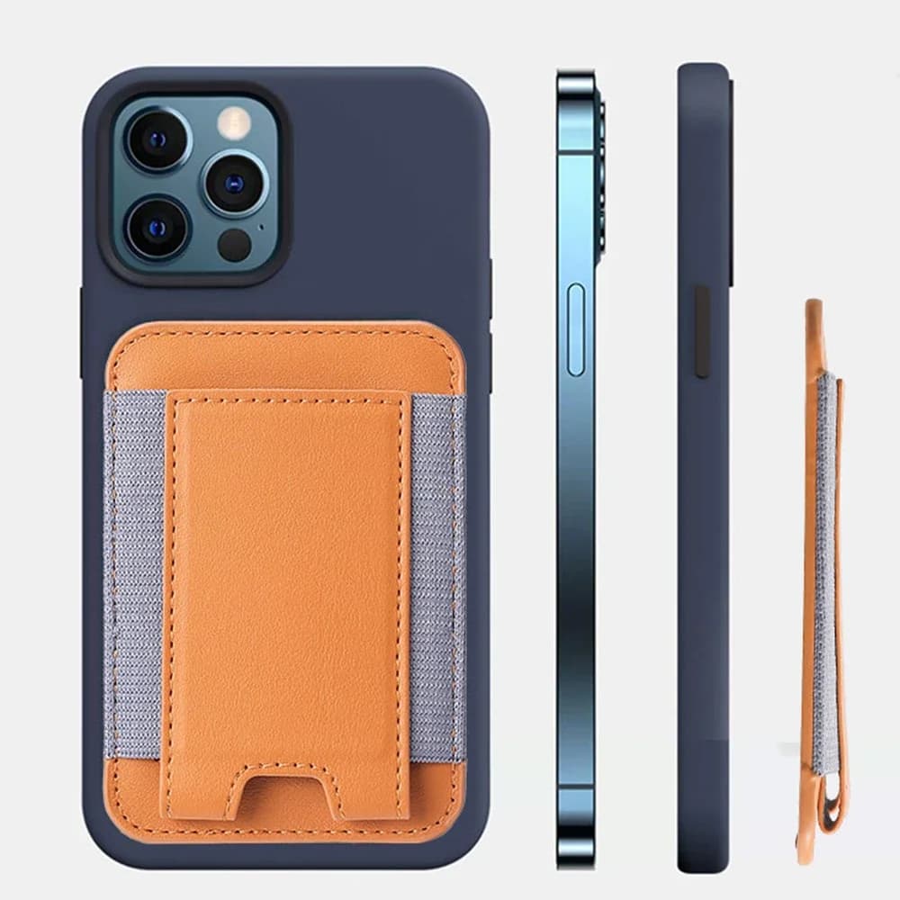 Luxury Magnetic For Magsafe Elastic Leather Wallet Card Holder Case For iPhone 16 15 Pro Max 17 14 S25Ultra Card Slots Bag Cover
