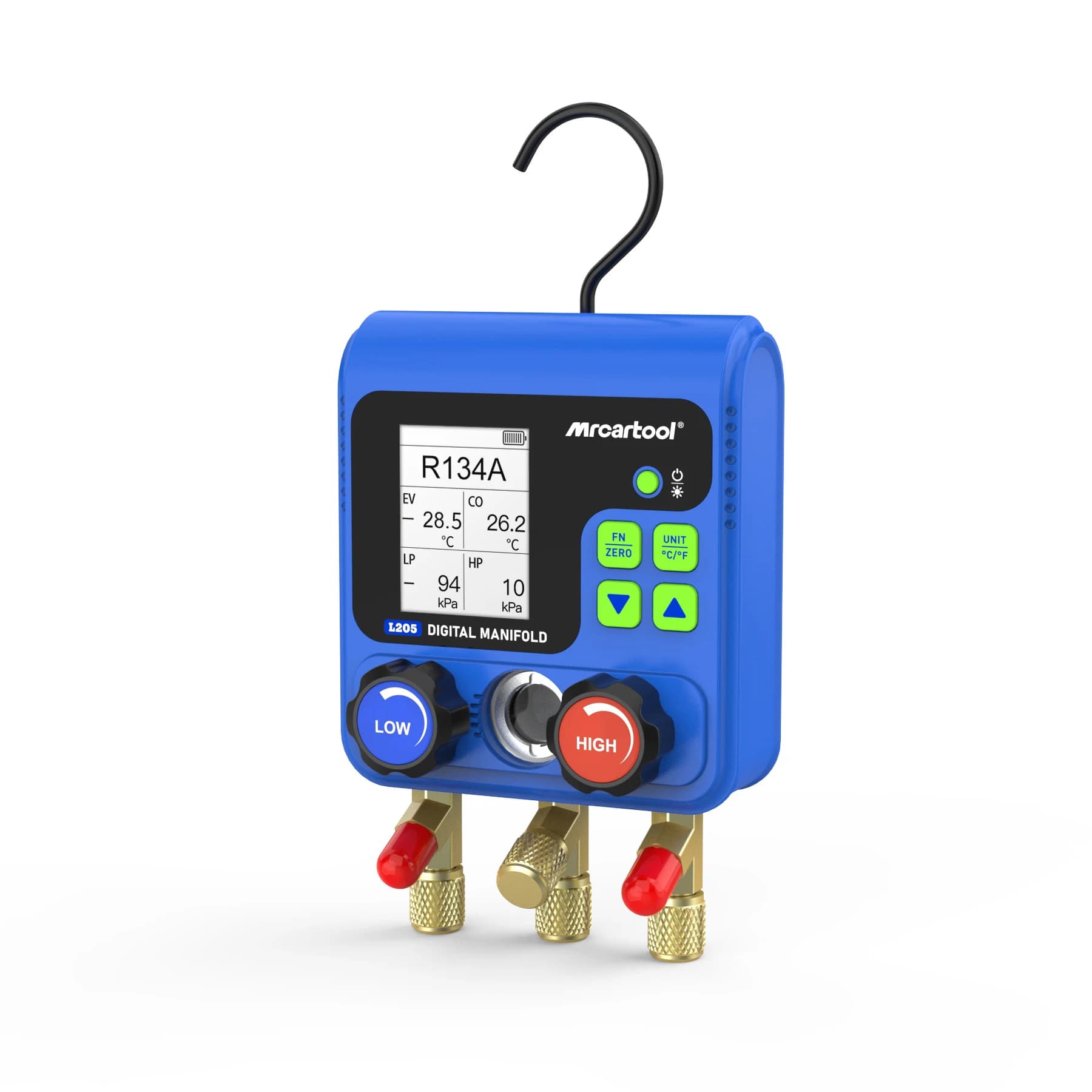 MRCARTOOL L205 Digital Refrigeration Connector HVAC Cold Medium Vacuum Pressure Temp Auto Air Conditioning Tester