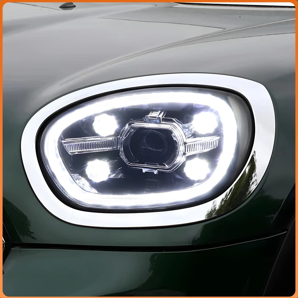 Faro a LED Stile Cristallo con Animazione di Avvio, Plug and Play, Gruppo Ottico Anteriore per Mini Countryman F60 2016-2021