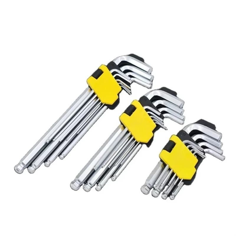 Set di chiavi esagonali a sfera classiche CR-V da 9 pezzi e chiave a brugola extra L per meccanici