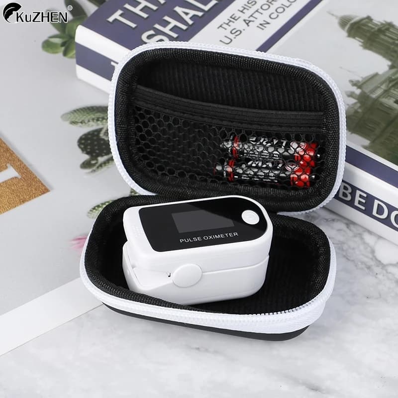 1Pc Pulse Oxymeter Monitor Pulse Oxymeter Digital Oxygen Meter Hinge Bag (only bag)