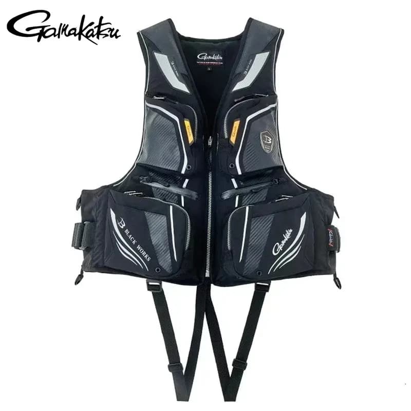 Gilet da pesca a mosca Gamakatsu con tasche multiple per uomo, leggero, abbigliamento da pesca impermeabile, giubbotto di salvataggio da pesca, nuovo