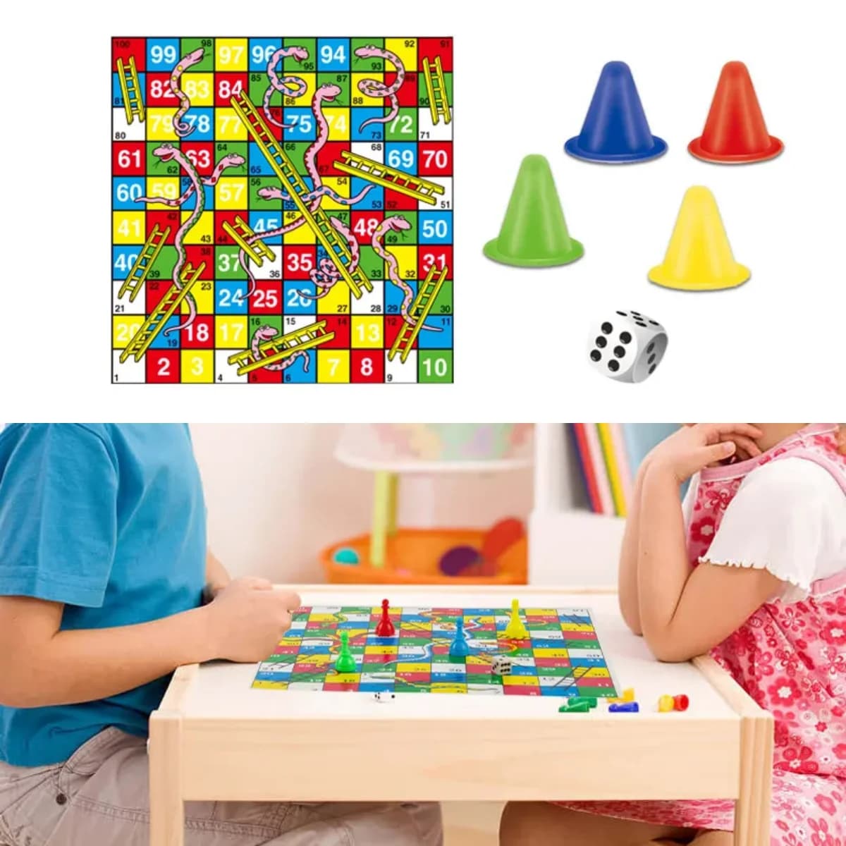 3D Printing Snakes and Ladders Chess Games Educational Interesting Kids Children Toys Board Game for Family Party Entertainment