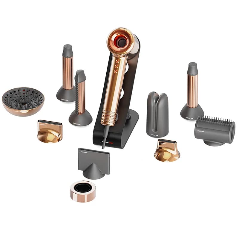 Golden Premium 10 hairdryer set in 1 professional multifunctional tool for hot air styling volumizing plate for loudspeakers