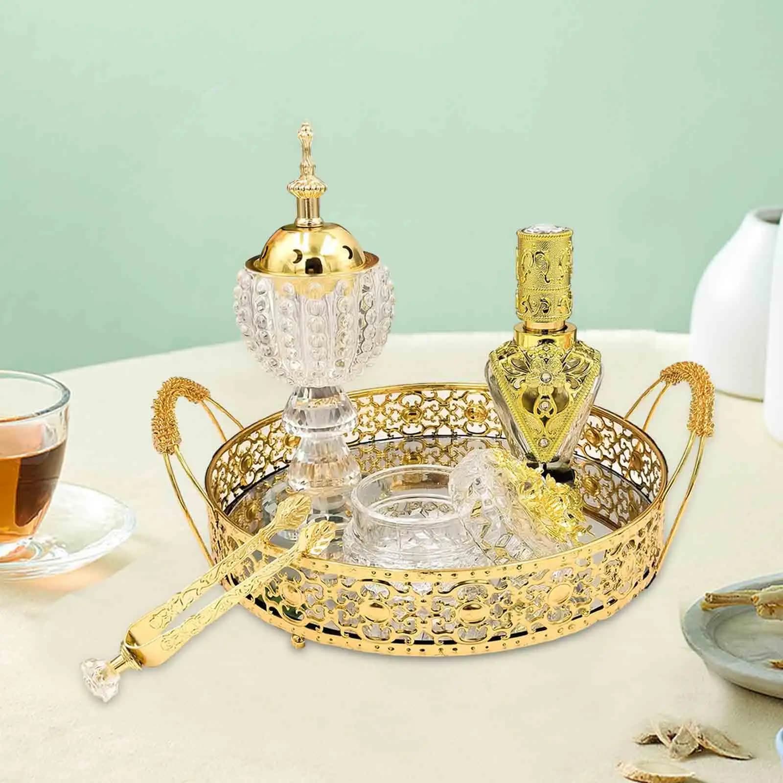 Set bruciatore di spezie arabo Bruciatore a cono di spezie Decorazione Barattolo di stoccaggio Incensiere per spezie Porta spezie per compleanno SPA Teahouse