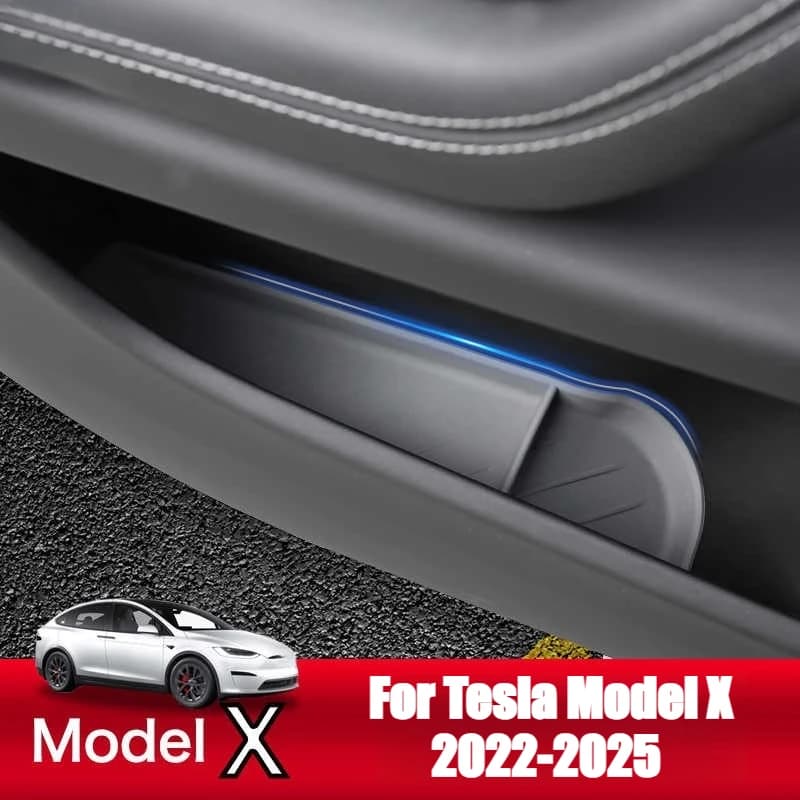 Per Tesla Modello X 22-25 Porta Anteriore Scatola di Immagazzinaggio Maniglia Della Porta Dell'automobile Vassoio Ombrello Organizzatore Pad In Silicone Impermeabile Accessori Auto