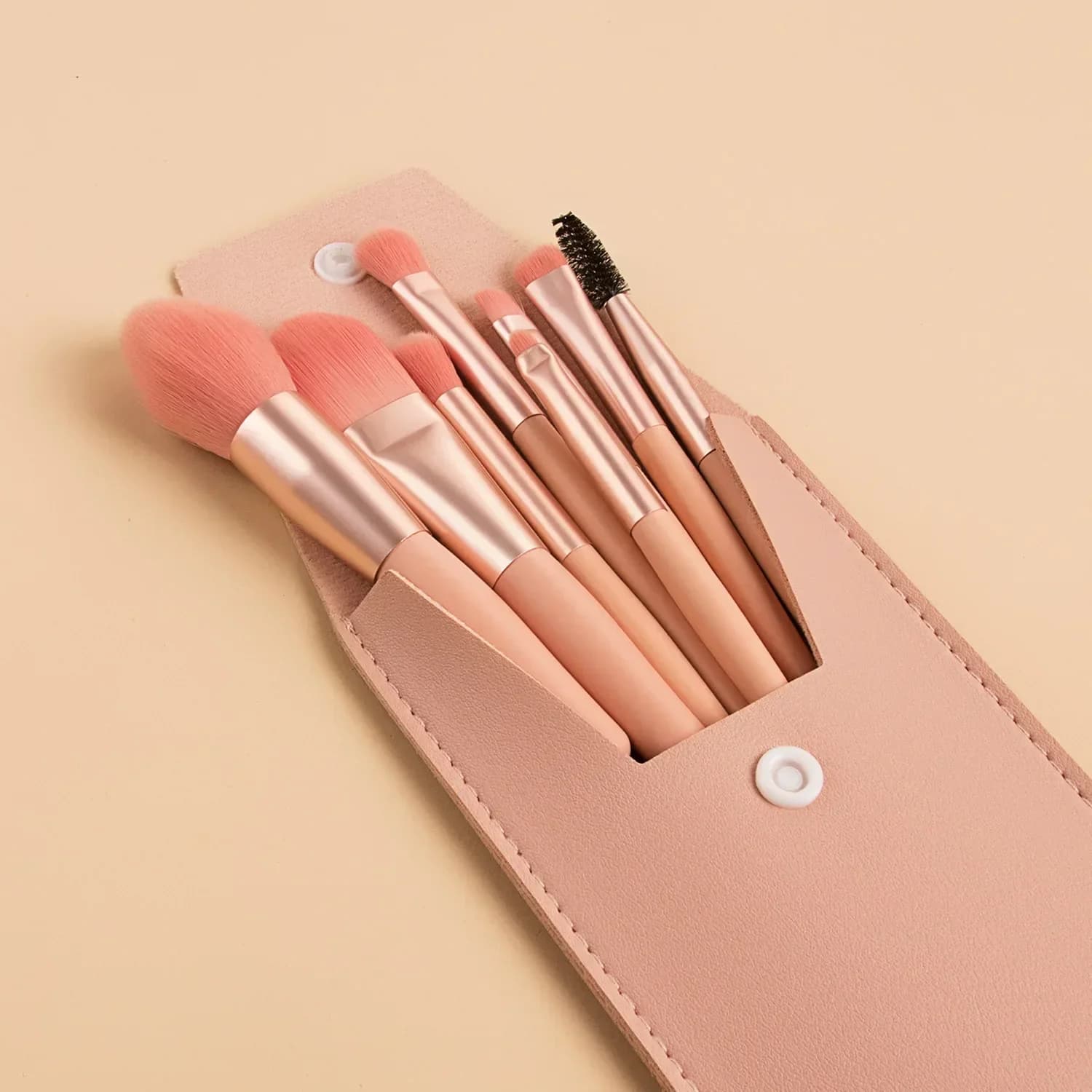 Mini set di pennelli per trucco morbido portatile da viaggio, 8 pezzi, ombretto, fondotinta, polvere, ciglia, labbra, correttore, pennello per trucco fard