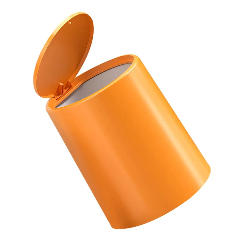 Press Trash Can Thickened Modern Garbage Container Size Wastebin for Bedroom Kitchen Bathroom Office Small Wastebasket
