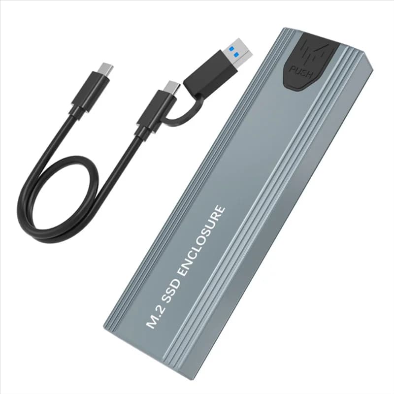 Box esterno M.2 SATA SSD, Box esterno M.2 NVMe SATA SSD, Adattatore M.2 a USB Type-C per SSD, Case esterno USB 3.1 da 10 Gbps, Supporta M e B