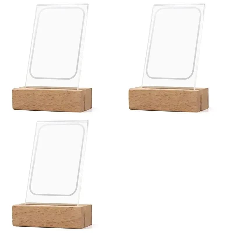 Aug. 3Pcs 3 Inch Frame For Fujifilm Instax Mini 12 Film LED Light Transparent Photo Frame For Instant Camera Mini 11