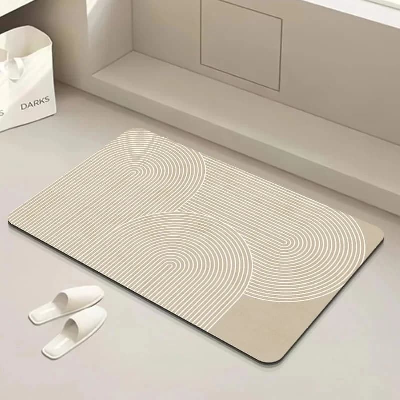 Tappetino da Bagno Antiscivolo in Diatomite con Base in Gomma, Morbido e Super Assorbente, Tappeto per Bagno, Corridoio, Doccia e Toilette