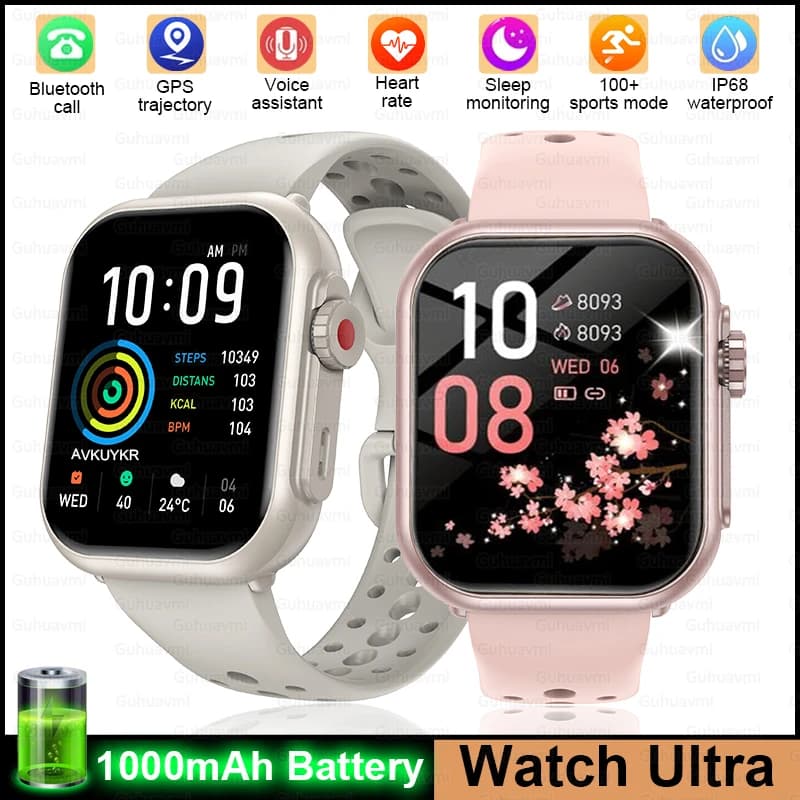 2026 New For Android IOS Women's Watch Custom 1.85 Men's HD AMOLED Full Touch Screen IP68 Waterproof Bluetooth Call SmartWatch