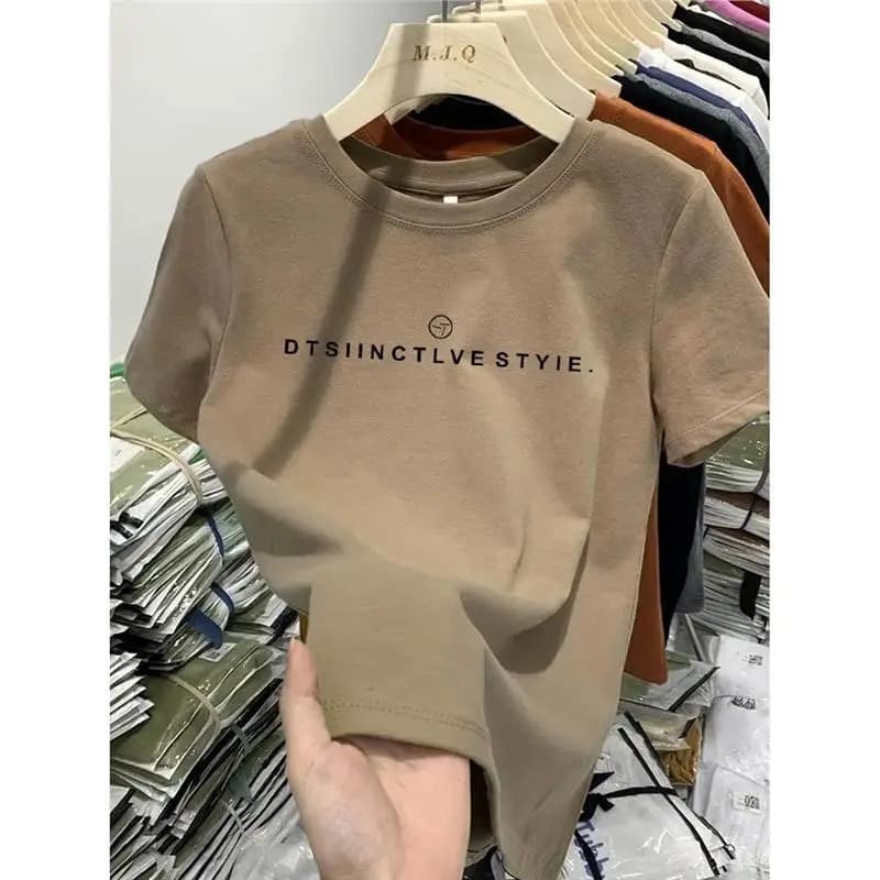 New 2025 Men's Loose Fit Short Sleeve T-Shirt Pure Cotton Comfortable Shoulder Design Summer Fashion Inner Wear Base Shirt