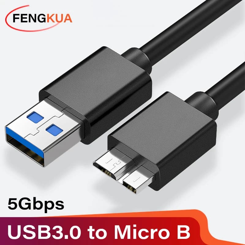 Cavo USB 3.0 Micro B per USB 3.0 a Micro B Cavo per disco rigido USB esterno per WD Hitachi Lacie Seagate Toshiba HDD portatile