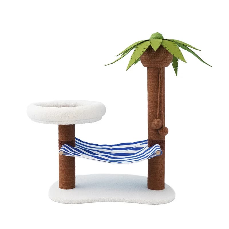 Zeze Coconut Tree Small Island Tiragraffi Integrato Resistente all'Usura e Antiscivolo per Gattini e Gatti