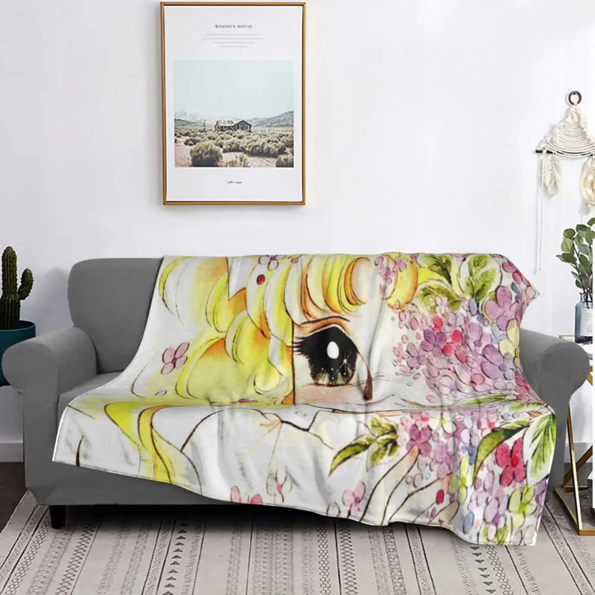 Candy Candy Anime Manga Blanket Soft Warm Flannel Throw Blanket Cover for Bed Living room Picnic Travel Home Sofa