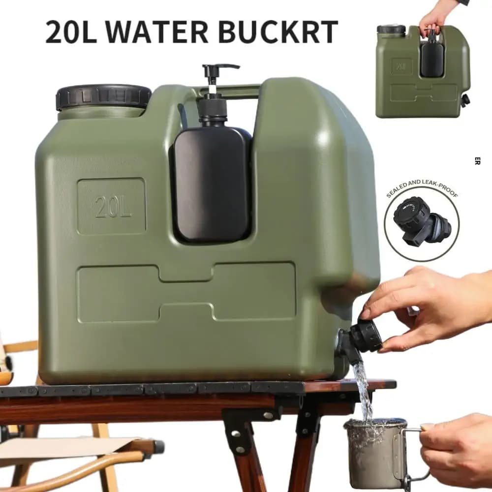 15/20L Portable Camping Water Jug With Spigot And Soap Dispenser Water Tank BPA Free Water Storage Tank For Outdoor Camping Car