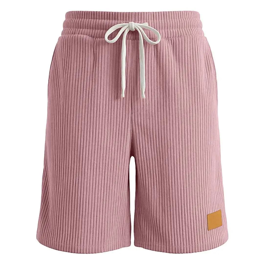 Pantaloncini Sportivi da Uomo in Corduroy Estivi 2026, Casual, da Spiaggia, da Basket, Tinta Unita con Etichetta, Abbigliamento Sportivo Uomo