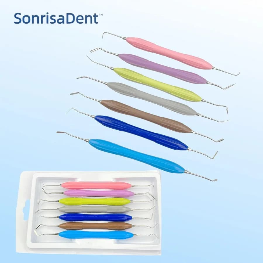 Strumento dentale Spatole in resina Strumenti compositi Resine siliconici Riempitore Dentista Restauro estetico Materiale dentale