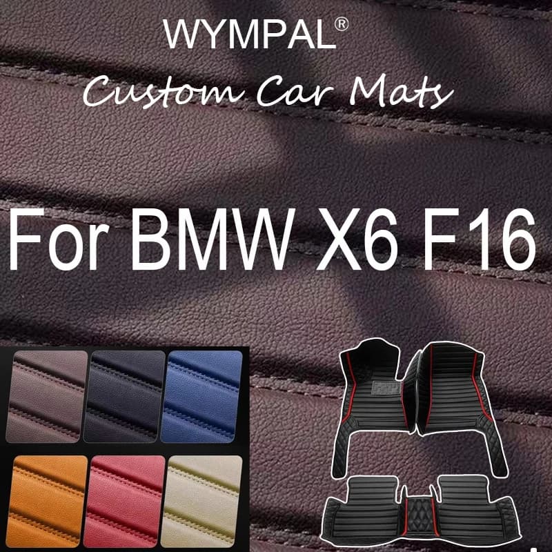Tappetini per auto personalizzati di lusso per BMW X6 F16 2015 2016 2017 2018 2019 Tappetini per auto Accessori per tappeti per automobili completi
