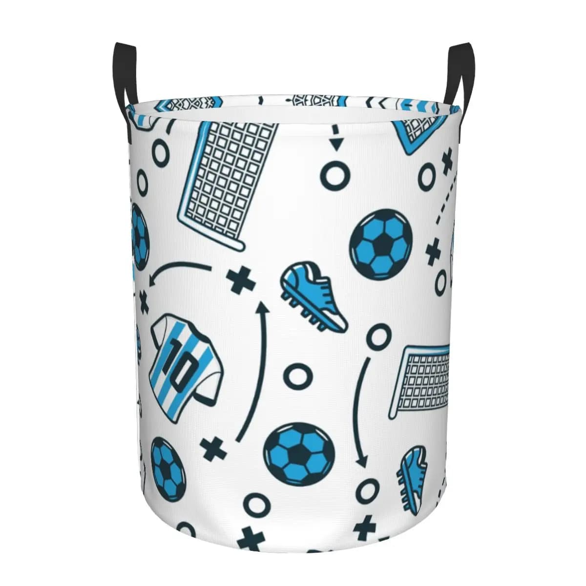 Cesto per vestiti pieghevole per cesto per la biancheria da calcio personalizzato per contenitore per giocattoli per bambini
