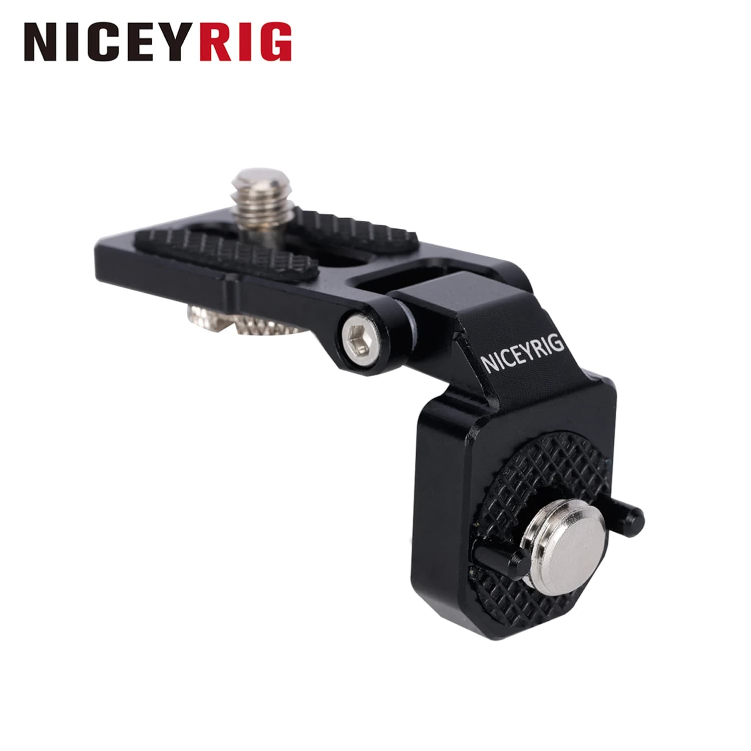 Staffa ad angolo retto NICEYRIG, mini piastra di montaggio a L per filettatura ARRI, regolazione a 180 gradi, accessorio video, supporto di espansione