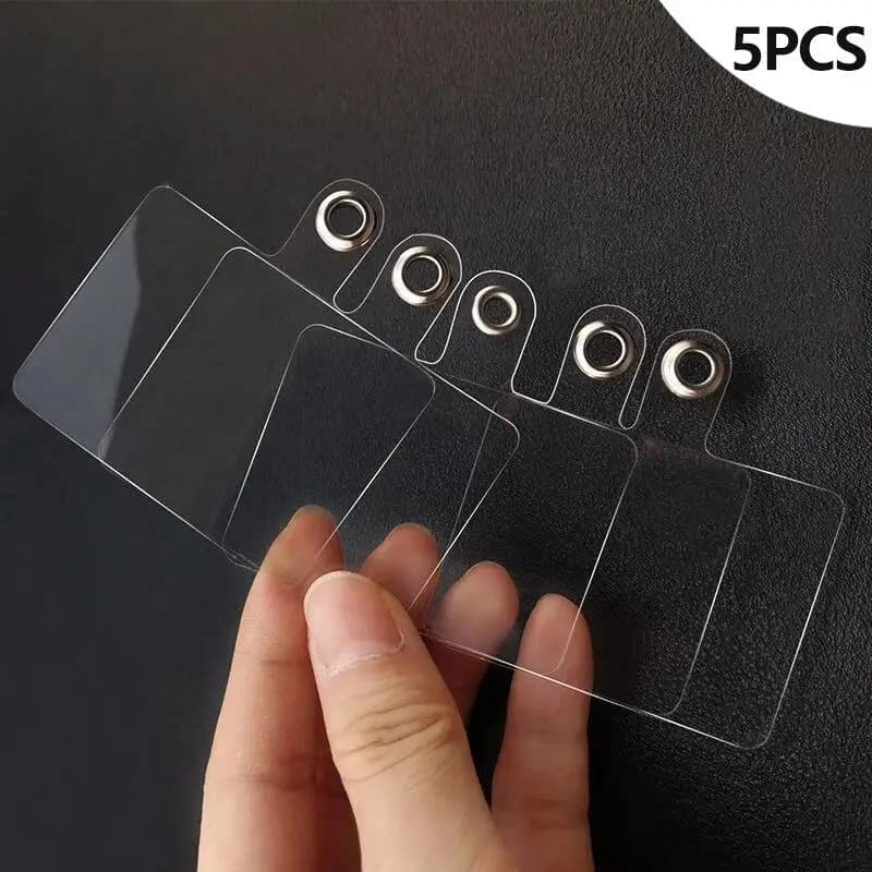 1/3/5/10 Pz Mobile Phone Anti-Lost Corinth Universal Card Gasket Transparent Clip Stackable Phone Hanging Cable Tether Pad