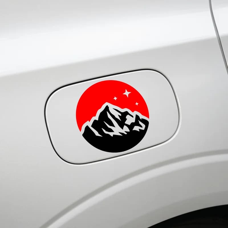 Snow Mountain Stickers,mountain&sky with stars,High quality for cars trucks motorcycles &laptops!