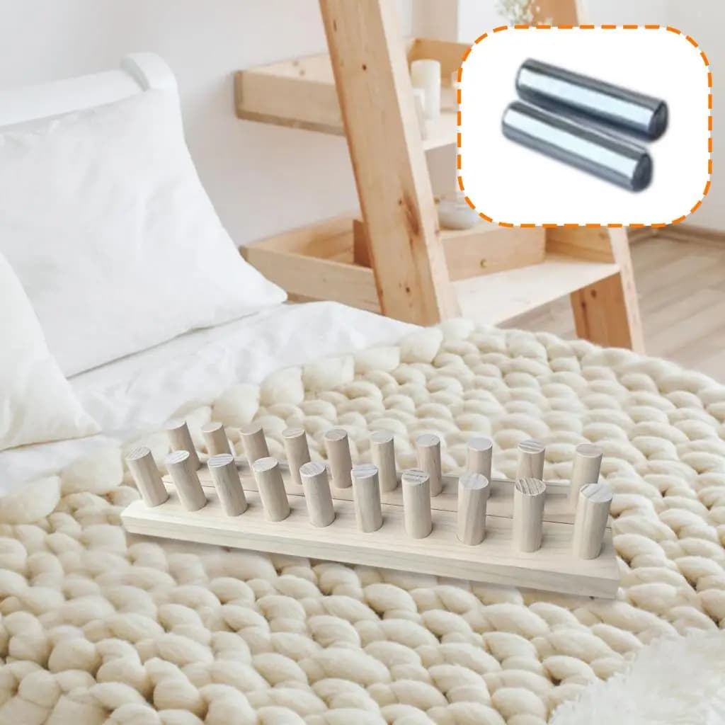 Knitting Frame Made of , DIY Weaving Frame , 76.7 Cm Long , for Beginners, Yarn Crafting, DIY Throws, Gift