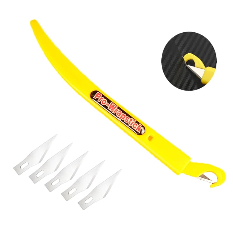 6PCS Sicurezza Vinile Taglierina Coltello Kit Auto Wrap Pellicola Adesivo Decalcomania Strumento di Taglio Finestra Pellicola Carta Da Parati Taglierina Posteriore Con Lama