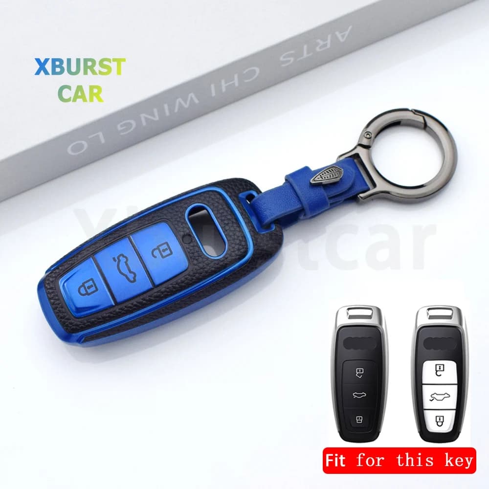 Cuoio TPU Per Audi A6 C8 S6 RS6 A7 S7 RS7 A3 8Y A8 D5 4N RS Q8 RSQ8 E-tron GT Q4 Q7 4M Auto Chiave A Distanza Della Copertura Della Cassa Fob Borsette