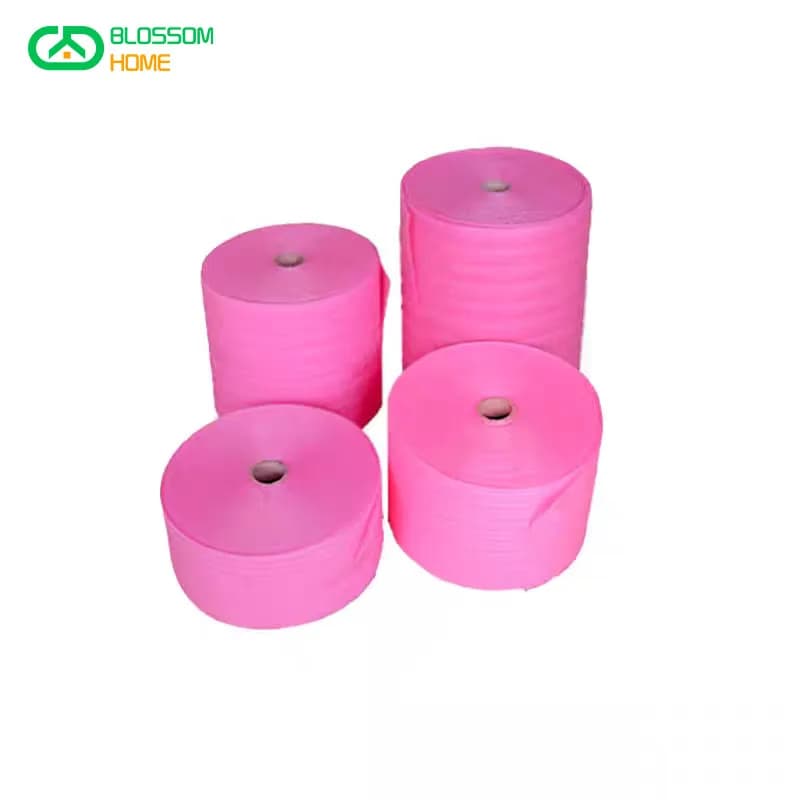 Perlated Cotton Roll EPE Pink, Thickness 2mm, Length 20/25m, Pellicle Padded Anti-shock, Width 30/40cm for Protection Products