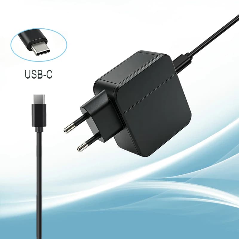 Adattatore AC/DC 20V 2.25A e Cavo USB-C da 1m, Caricabatterie Rapido 45W per Smartphone/Tablet/Laptop, Dispositivi Type-C 45W 36W 27W 15W