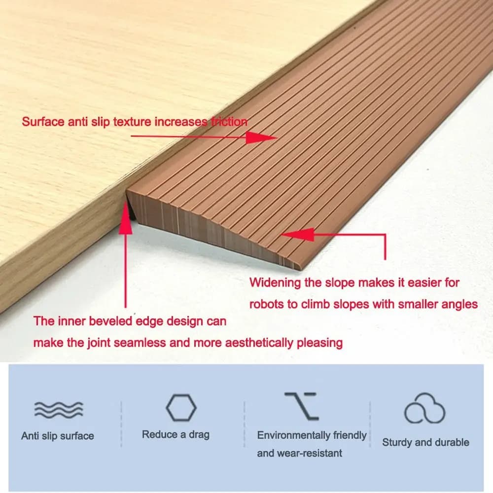 Self-adhesive ramp cap 90x5 cm Copper for sliding door threshold Multipurpose Easy installation Reducer for height difference Home