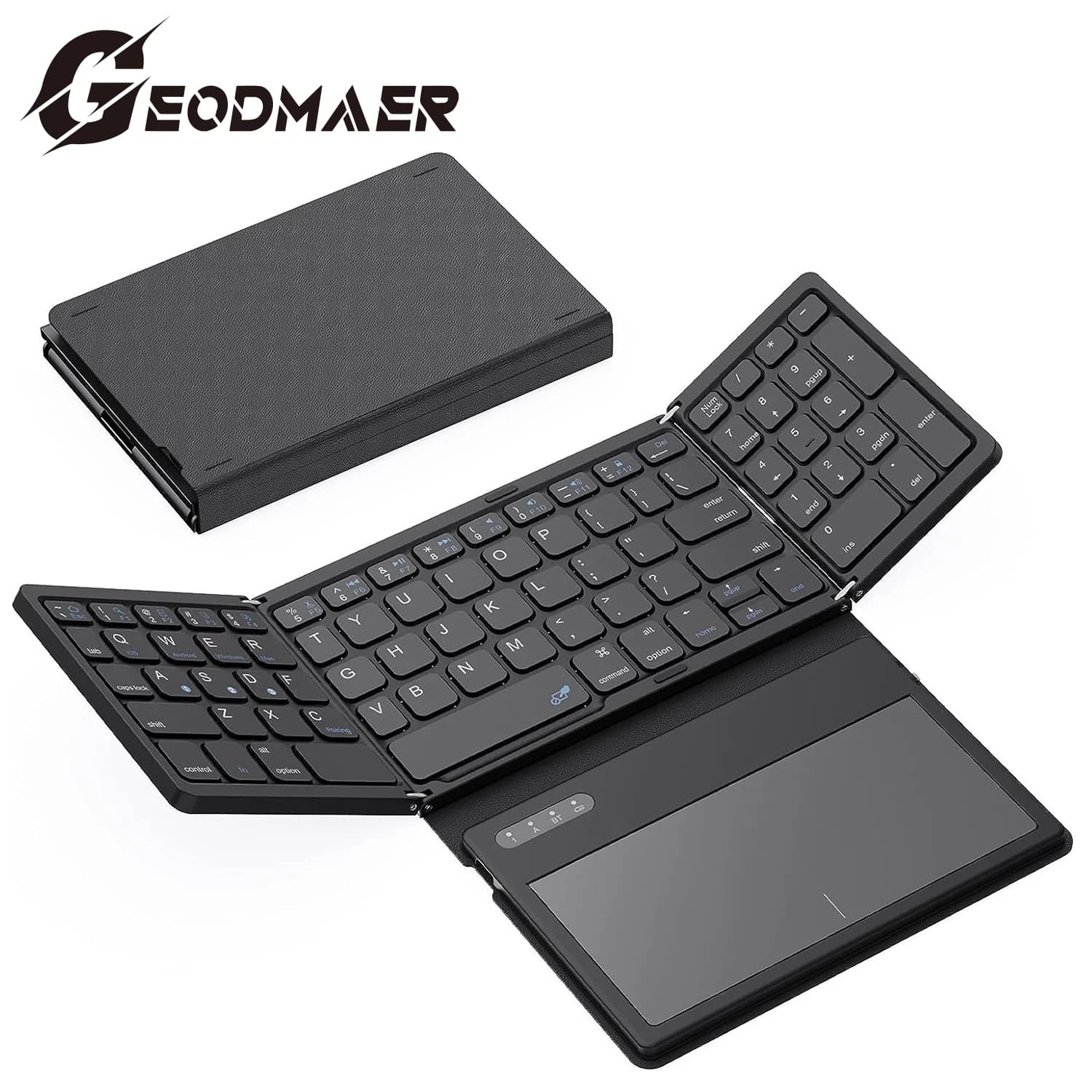 Mini tastiera pieghevole portatile con touchpad Tastiera Bluetooth pieghevole Tastiera da viaggio wireless per Windows/iOS/Android/PC